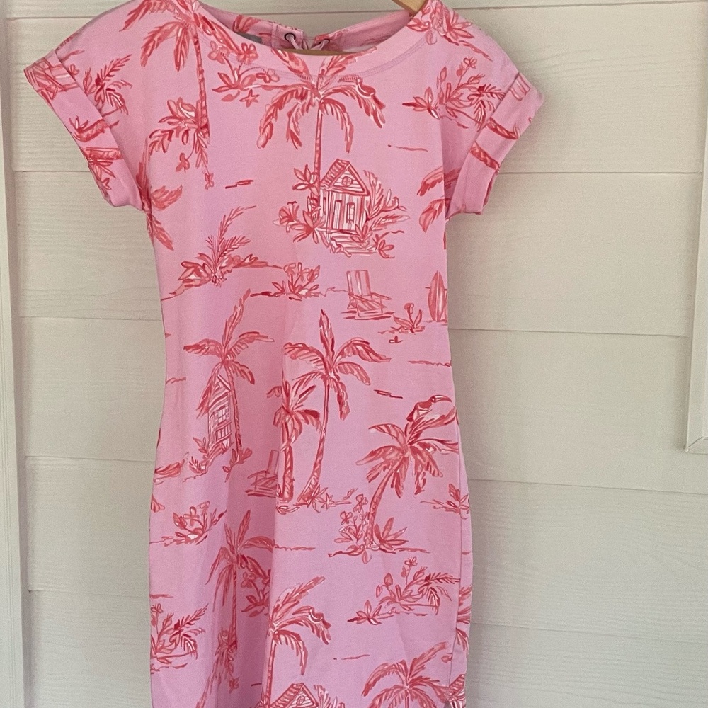 T by Talbots pink floral athletic sundress size P.